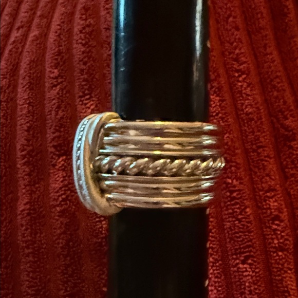 Sterling Silver Rope Knot Wide Band Ring – Heavy 18g Judith Ripka - Picture 5 of 9